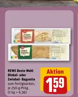 REWE DE REWE Beste Wahl Dinkel- oder Zwiebel- Baguette tilbud