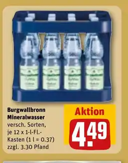 REWE DE Burgwallbronn Mineralwasser versch. tilbud