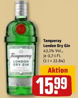 REWE DE Tanqueray London Dry Gin 43,1% Vol., tilbud
