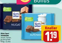 REWE DE Ritter SPORT Knaller tilbud