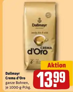 REWE DE Dallmayr Crema d'Oro ganze Bohnen, je 1000-g-Pckg. tilbud