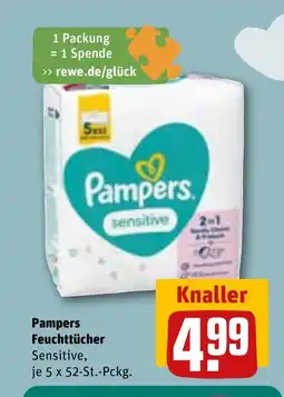 REWE DE Pampers Feuchttücher Sensitive, tilbud