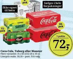 Dagli'Brugsen Coca-Cola, Tuborg eller Monster tilbud