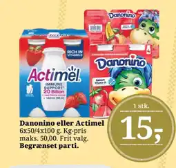 Dagli'Brugsen Danonino eller Actimel tilbud