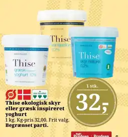 Dagli'Brugsen Thise økologisk skyr eller græsk inspireret yoghurt tilbud