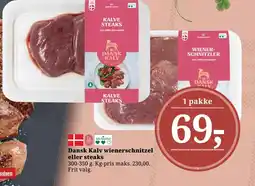 Dagli'Brugsen Dansk Kalv wienerschnitzel eller steaks tilbud