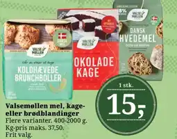 Dagli'Brugsen Valsemøllen mel, kage- eller brødblandinger tilbud