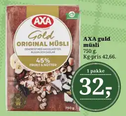 Dagli'Brugsen AXA guld müsli tilbud