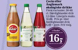 Dagli'Brugsen Cocio eller Änglamark økologiske drikke tilbud