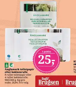 Dagli'Brugsen Änglamark toiletpapir eller køkkenrulle tilbud