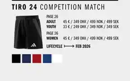 Sport Direct ADIDAS Tiro 24 competition match tilbud