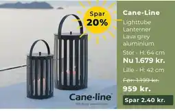 Erling - Christensen Cane-Line Lighttube Lanterner Lava grey aluminium tilbud