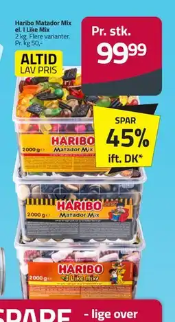 Fleggaard Haribo Matador Mix el. I Like Mix tilbud