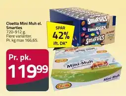 Fleggaard Cloetta Mini Muh el. Smarties tilbud