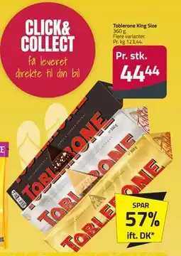 Fleggaard Toblerone King Size tilbud