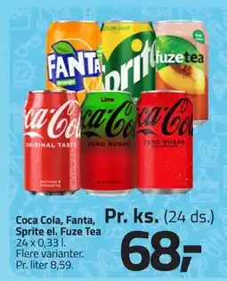 Fleggaard Coca Cola, Fanta, Sprite el. Fuze Tea tilbud