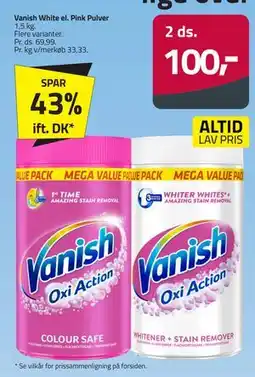 Fleggaard Vanish White el. Pink Pulver tilbud