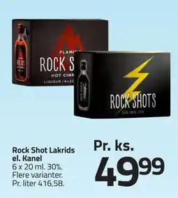 Fleggaard Rock Shot Lakrids el. Kanel tilbud