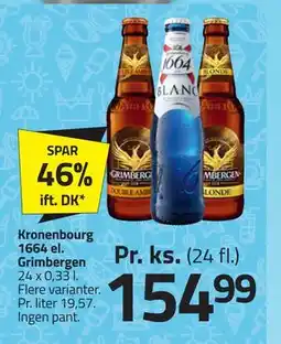 Fleggaard Kronenbourg 1664 el. Grimbergen tilbud