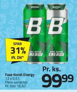 Fleggaard Faxe Kondi Energy tilbud