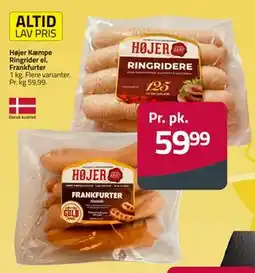 Fleggaard Højer Kæmpe Ringrider el. Frankfurter tilbud