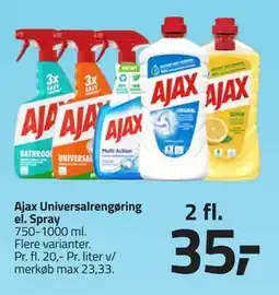 Fleggaard Ajax Universalrengøring el. Spray tilbud
