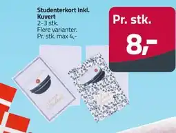 Fleggaard Studenterkort Inkl. Kuvert tilbud
