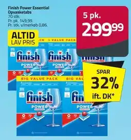 Fleggaard Finish Power Essential Opvasketabs tilbud