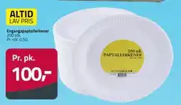 Fleggaard Engangspaptallerkener tilbud
