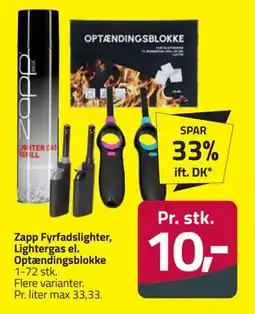 Fleggaard Zapp Fyrfadslighter, Lightergas el. Optændingsblokke tilbud