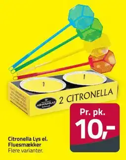 Fleggaard Citronella Lys el. Fluesmækker tilbud