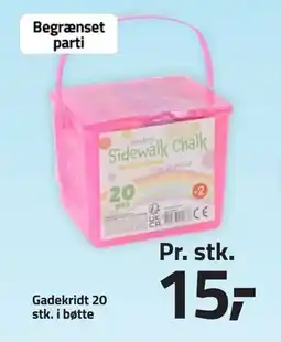 Fleggaard Gadekridt 20 stk. i bøtte tilbud
