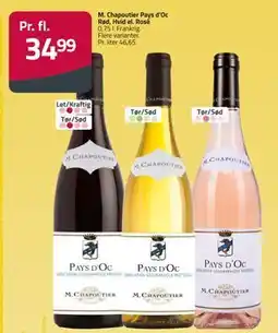 Fleggaard M. Chapoutier Pays d’Oc Rød, Hvid el. Rosé tilbud