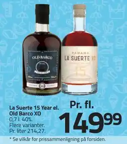Fleggaard La Suerte 15 Year el. Old Barco XO tilbud
