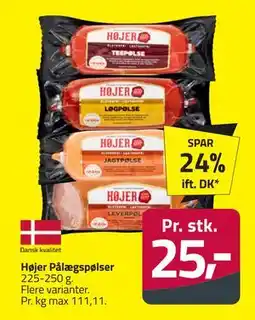 Fleggaard Højer Pålægspølser tilbud