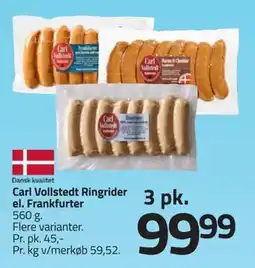 Fleggaard Carl Vollstedt Ringrider el. Frankfurter tilbud