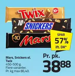 Fleggaard Mars, Snickers el. Twix tilbud