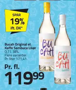 Fleggaard Bucah Original el. Kaffe Sambuca Likør tilbud