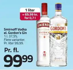 Fleggaard Smirnoff Vodka el. Gordon’s Gin tilbud