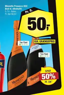 Calle Mionetto Prosecco DOC Brut el. Alkoholfri tilbud
