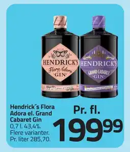 Fleggaard Hendrick´s Flora Adora el. Grand Cabaret Gin tilbud