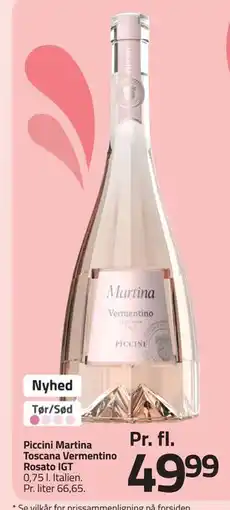 Fleggaard Piccini Martina Toscana Vermentino Rosato IGT tilbud