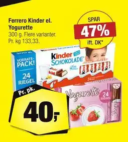 Calle Ferrero Kinder el. Yogurette tilbud