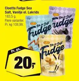 Calle Cloetta Fudge Sea Salt, Vanilje el. Lakrids tilbud