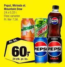 Calle Pepsi, Mirinda el. Mountain Dew tilbud