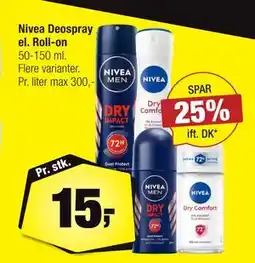 Calle Nivea Deospray el. Roll-on tilbud