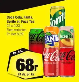 Calle Coca Cola, Fanta, Sprite el. Fuze Tea tilbud