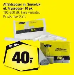 Calle Affaldsposer m. Snøreluk el. Fryseposer 10 pk tilbud