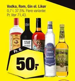 Calle Vodka, Rom, Gin el. Likør tilbud