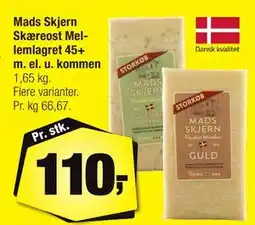 Calle Mads Skjern Skæreost Mellemlagret 45+ m. el. u. kommen tilbud